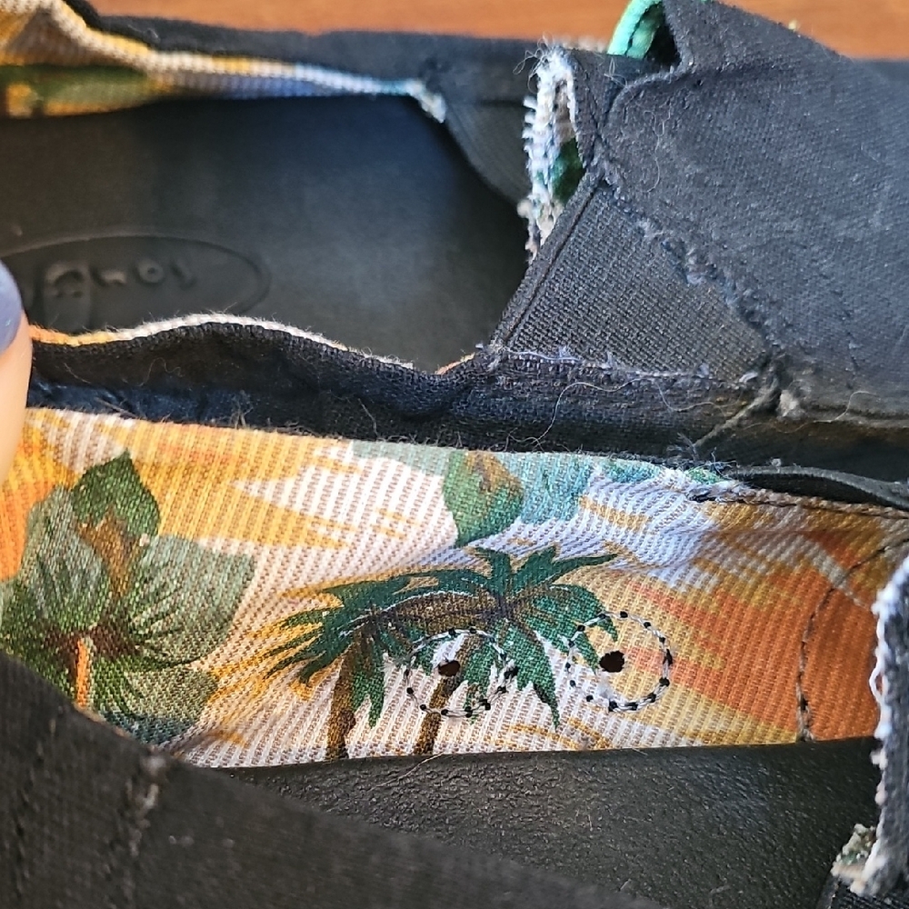Sanuk Men's Black Yoga Mat, Casual Slip-On, Shoes Size 9. - Picture 6 of 8